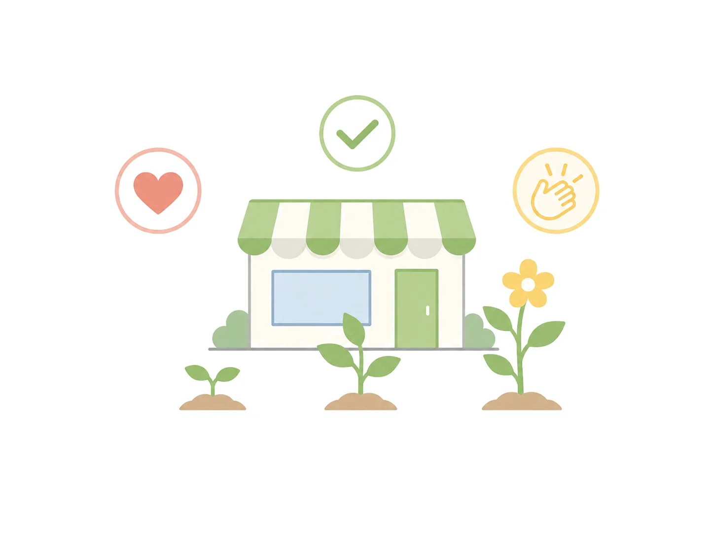 スタッフ育成や定着の活用シーンを表すイラスト